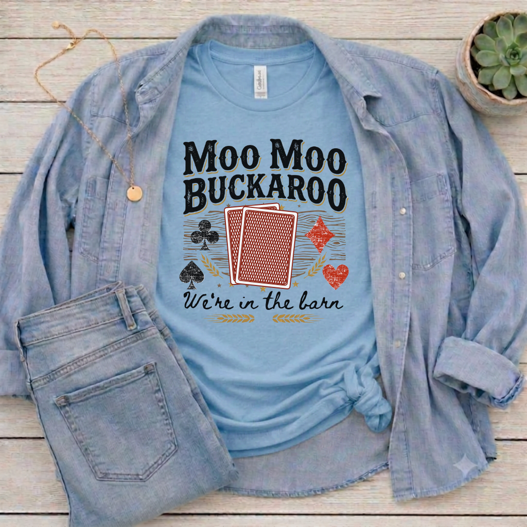 Moo Moo Buckaroo Euchre T-shirt
