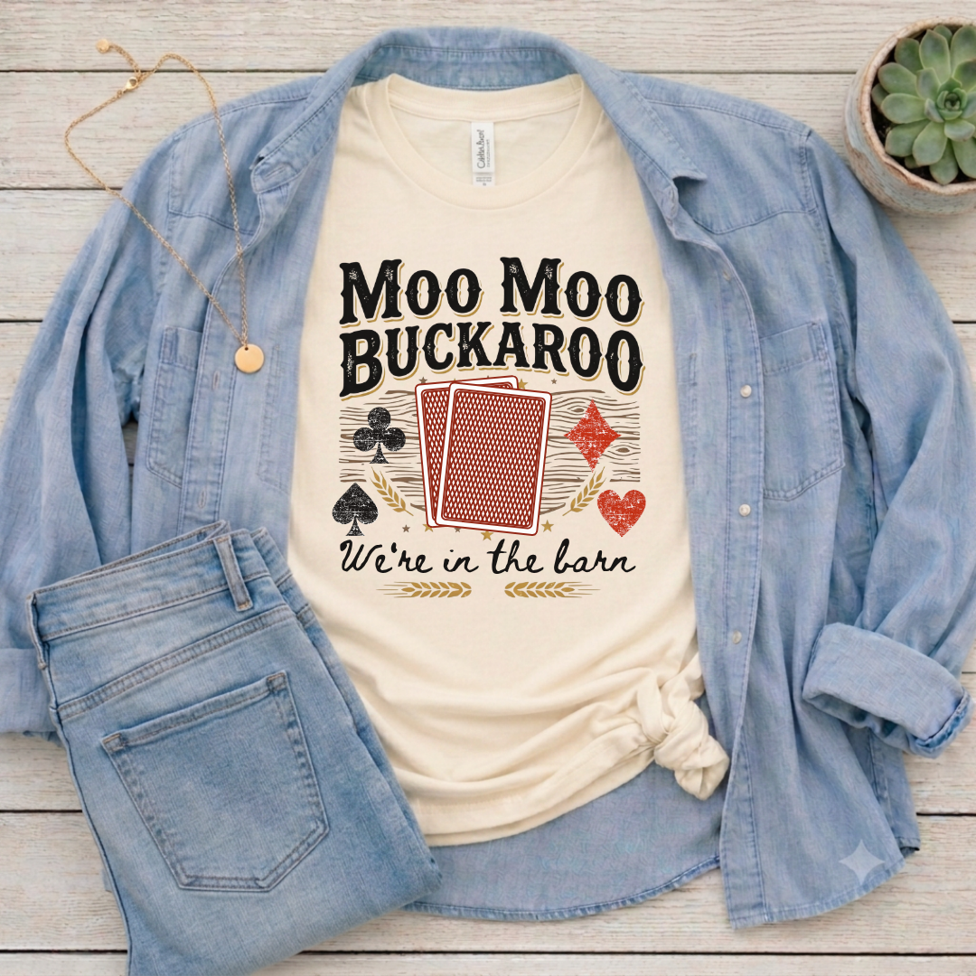 Moo Moo Buckaroo Euchre T-shirt
